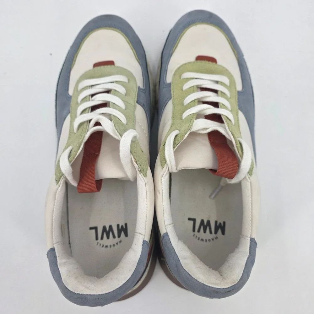 MADEWELL KICKOFF TRAINER SNEAKERS WOMENS SIZE 9M MENS 7.5M COLORBLOCK WHITE BLUE